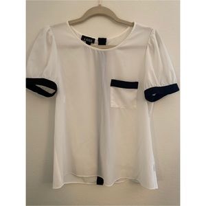 A.Byer White Sheer Blouse Small